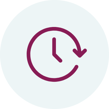 Graphic of a clock representing disease progression