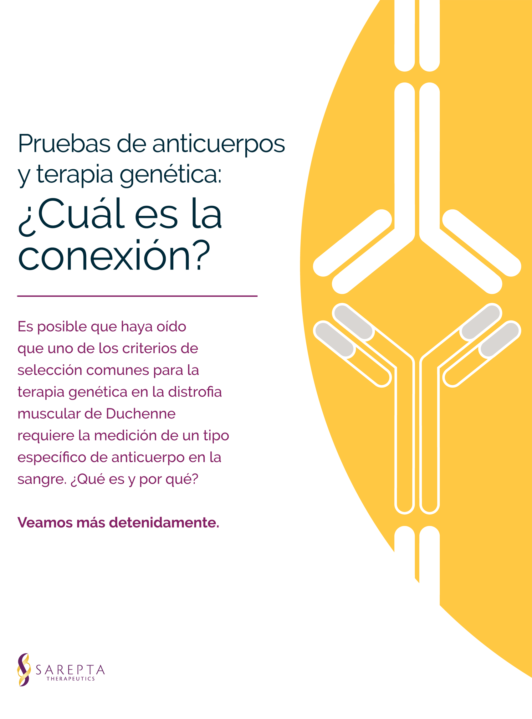 Obtenga más información sobre las pruebas de anticuerpos y la terapia genética. Descargue la hoja informativa sobre anticuerpos