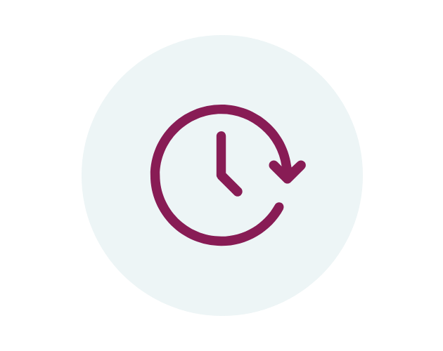 Graphic of a clock representing disease progression